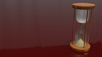 3d rendering Hourglasses for time concept.