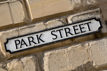 Park Street Sign on Wall