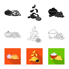 Vector design of taste and seasonin sign. Collection of taste and organic vector icon for stock.