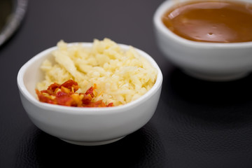 Chili and minced garlic