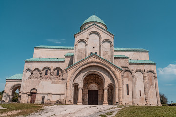Fototapeta na wymiar Bagrati Cathedral Orthodox church (XI century) in Kutaisi city, Georgia