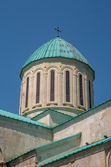 Dome of Bagrati Cathedral Orthodox church (XI century) in Kutaisi city, Georgia.