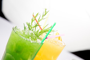 drinks and cocktails on a white background