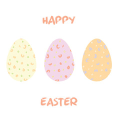Easter eggs for holiday celebration card template