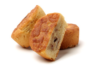 Mid-Autumn Festival moon cake on white background