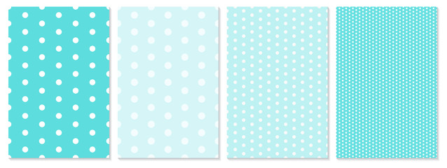 Polka dot pattern vector. Baby background.