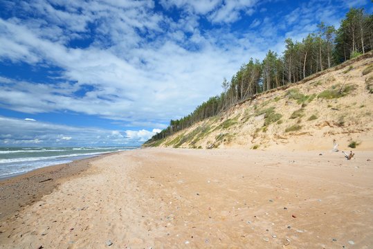 Baltic sea shore in Jurkalne, Latvia