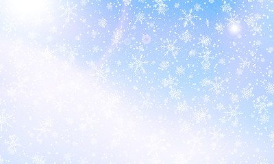 Falling snow background. Vector illustration