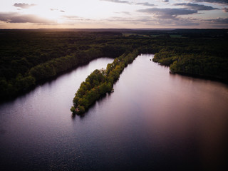 AERIAL SUNSET PLAINSBORO PRESERVE