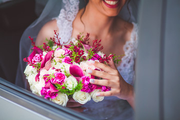 bouquet flower fiancee wedding hand