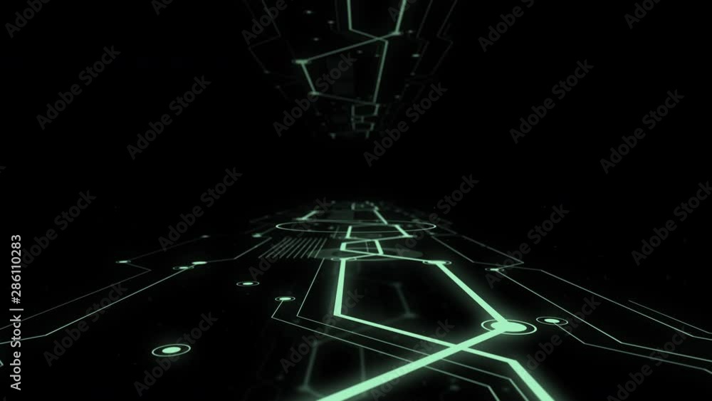 Poster engineering and technology concept abstract zoom in video background.