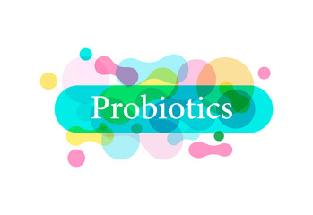 Probiotic bacteria on isolated background. Prebiotic micro lactobacillus icon. Probiotic bacterium for human stomach. Concept healthy nutrition with probiotics. vector