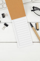 Top view of To Do List paper on office desk