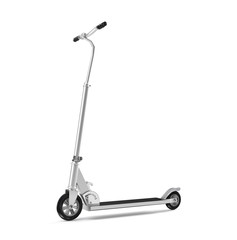 realistic 3d render of scooter on a white background