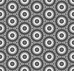 Seamless simple black & white B&W abstract  geometry pattern