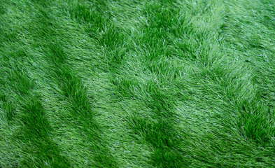 Top view of artificial grass. Floor coverings for playgrounds
