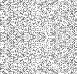 Seamless simple black & white B&W abstract  geometry pattern