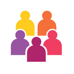 colorful people icons- vector illustration