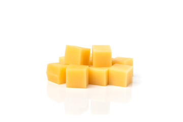 Cheese isolated on white background.
