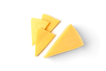 Cheese isolated on white background.
