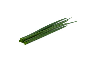 Green onion isolated on white background.