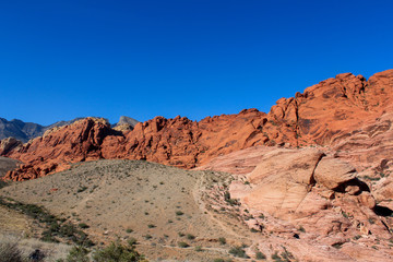 Fototapeta na wymiar View of the rock formation in Red Rock Canyon
