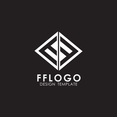 FF letter initial logo design vector template
