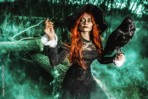 black raven and witch