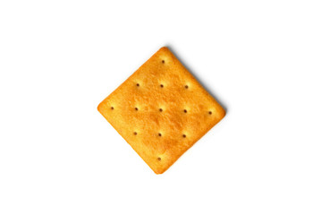 Cracker cookies isolated on white background.