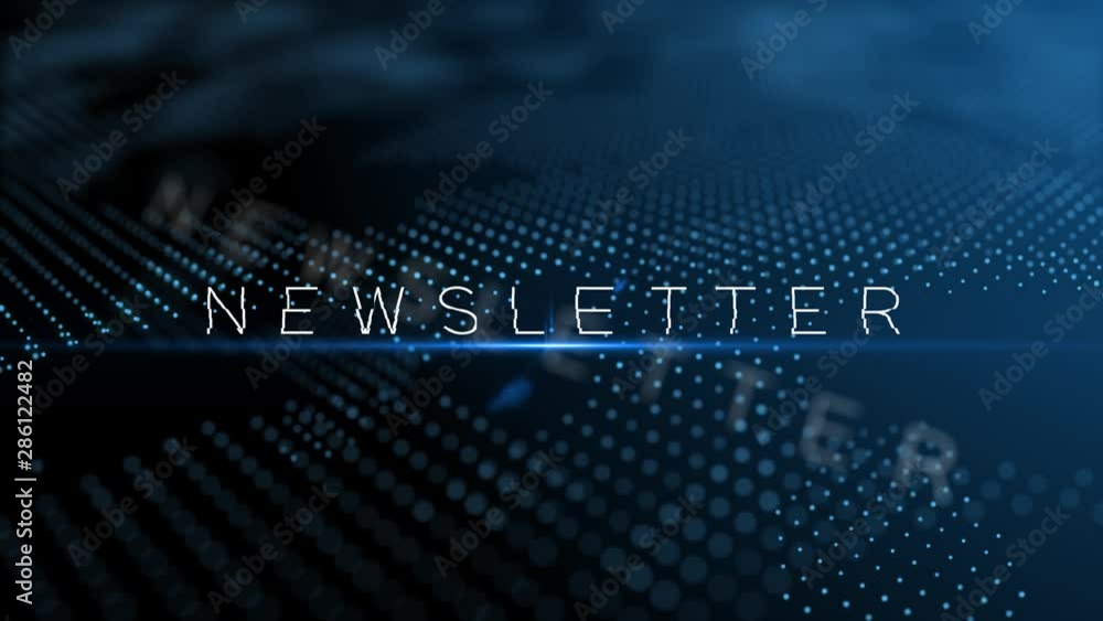 Poster newsletter modern intro text 3d animation with lens flare and depth of field focus blur