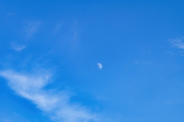 Blue sky background with white clouds
