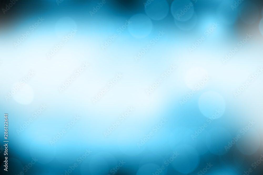 Sticker blurred light blue gradient bokeh abstract background