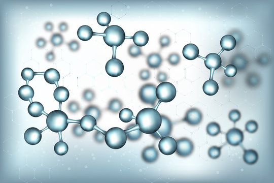 Abstract atom or molecule structure design as science, Medical and technology concept. vector illustration.