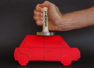 Concept of car taxes /There are several taxes that burden on the car along with  the car tax that must be paid each year