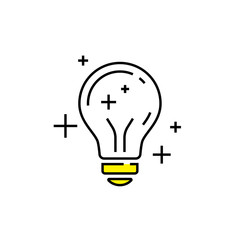 Lightbulb icon. Light bulb innovation sign. Electric lamp symbol. Line icon vector illustration.
