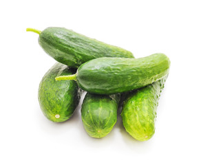 Group of fresh cucumbers.
