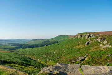 Fototapeta na wymiar Burbage Edge, Peak District National Park, Derbyshire, England, 26th August 2019