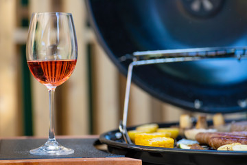 rose wine and garden grill