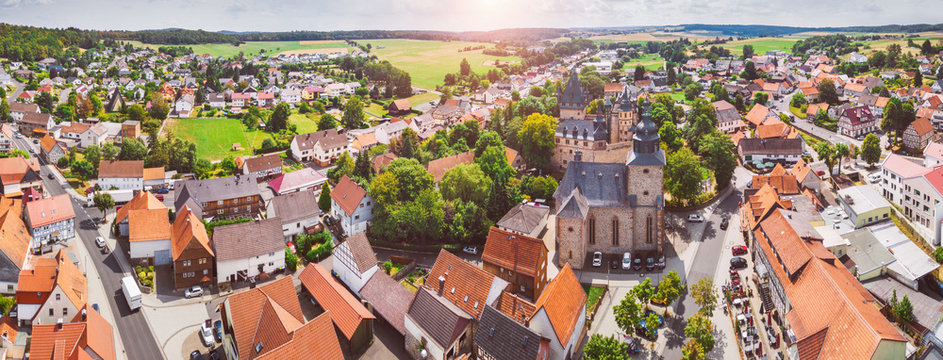 beautiful castle - romrod. View from above