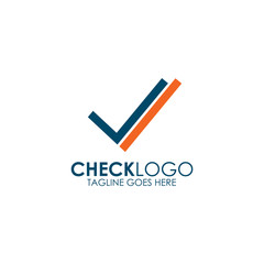 Check mark logo icon design template