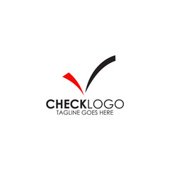 Check mark logo icon design template