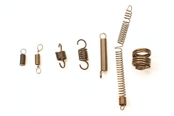 Steel springs isolated on white background