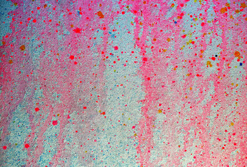 Pink flow watercolor paint on paper abstract background.