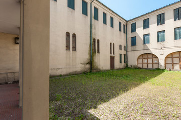 Urban exploration in an abandoned building