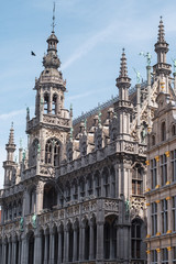 Fototapeta na wymiar Old medieval buildings in Grand Place, Brussels, Belgium