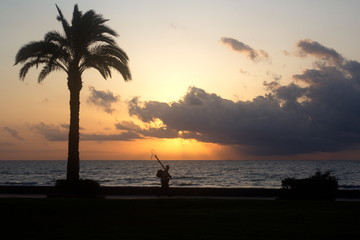 Port Sa Playa Valencia,  sunset on the beach