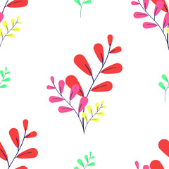 Seamless pattern with different branches
