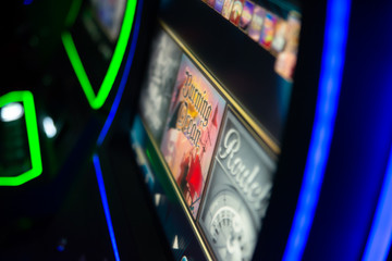 Rows of Casino Slot Machines