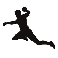 Man Handball Player Silhouette