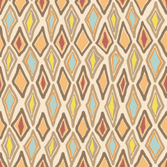 Abstract, seamless, geometric background in festive style, hand-drawn. The template can be used for Wallpaper, postcards, envelopes, cover fills, web page background, surface textures.